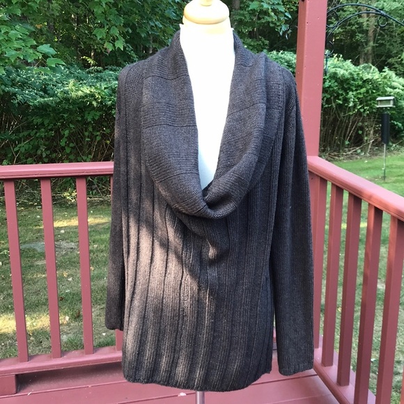 NWT! Ann Taylor Large brown cowl neck sweater . - Picture 1 of 8